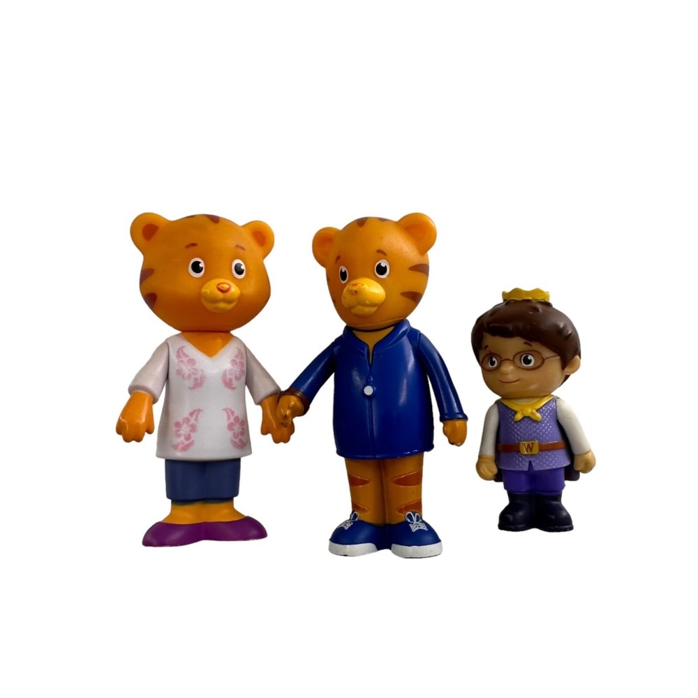 Daniel Tigers Neighborhood 3-Piece‎ Family Figurine Set mom dad figure